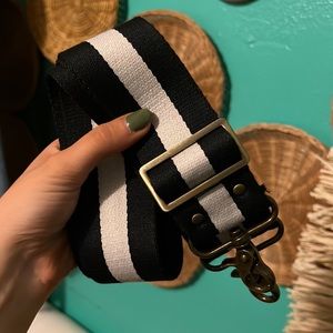 Parker Thatch Black and White Crossbody Strap